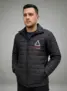 jaqueta personalizada puffer uniforme em nylon com fibra pedido minimo 4 und dyanjo