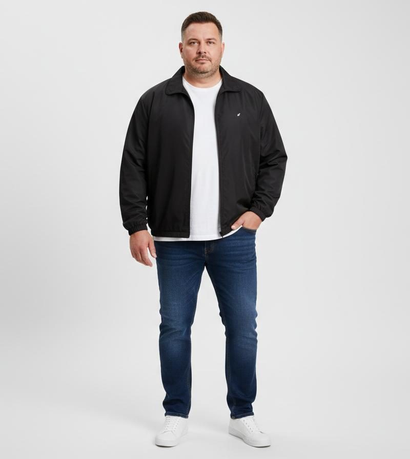 jaqueta plus size corta vento nylon