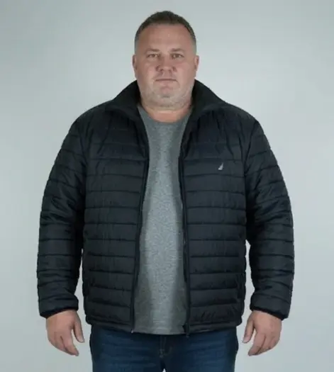 jaqueta plus size até g10 puffer masculina em nylon unissex repele agua e vento com forro de fibra dyanjo inverno