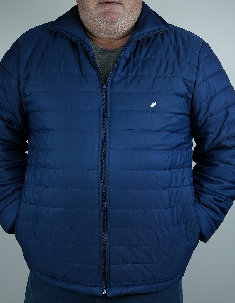 jaqueta plus size até g10 puffer masculina em nylon unissex repele agua e vento com forro de fibra dyanjo inverno