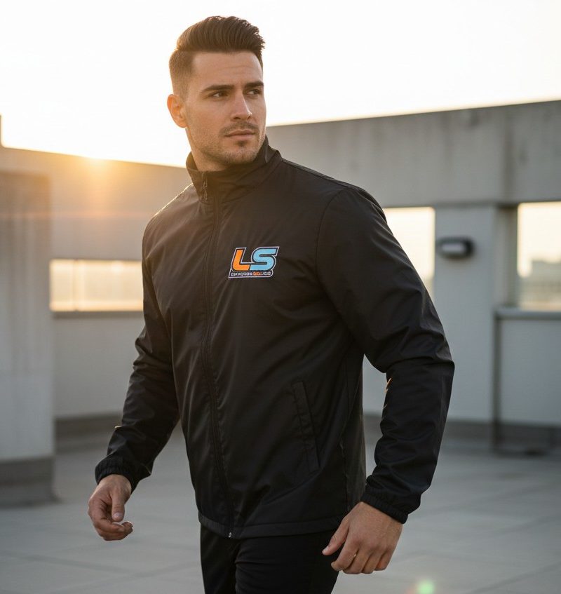 jaqueta personalizada corta vento uniforme em nylon repele vento pedido minimo 4 und dyanjo