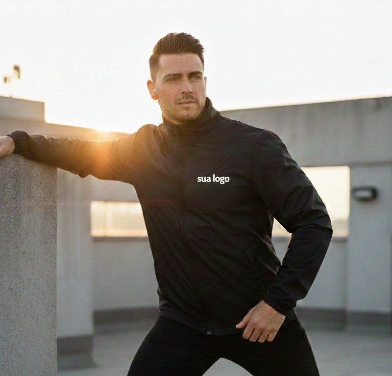 jaqueta personalizada corta vento uniforme em nylon repele vento pedido minimo 4 und dyanjo