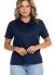 camiseta gola polo feminina bordada uniforme personalizada em pv anti pilling dyanjo